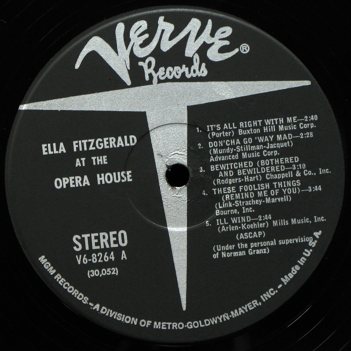 LP Ella Fitzgerald — At The Opera House фото 3