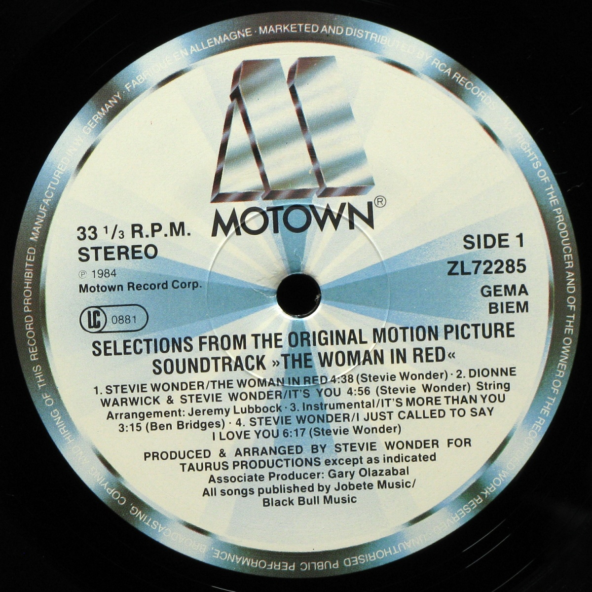 LP Stevie Wonder — Woman In Red фото 2