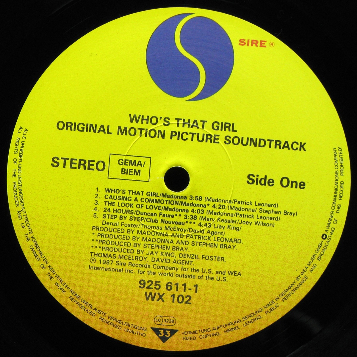 LP Madonna — Who's That Girl (Original Motion Picture Soundtrack) фото 2