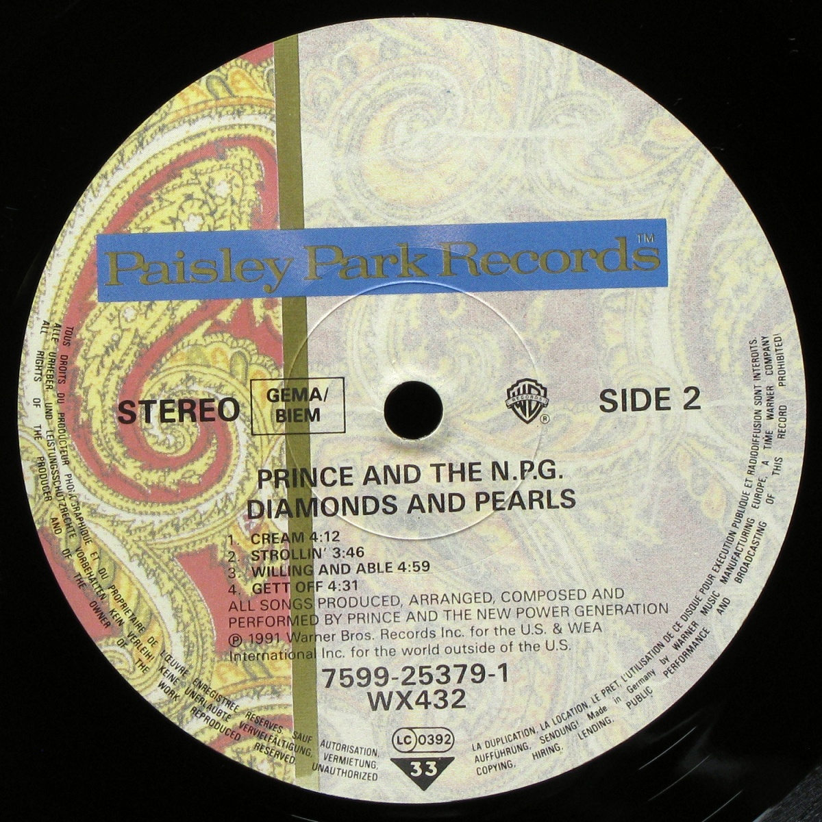 LP Prince — Diamonds And Pearls (2LP) фото 6