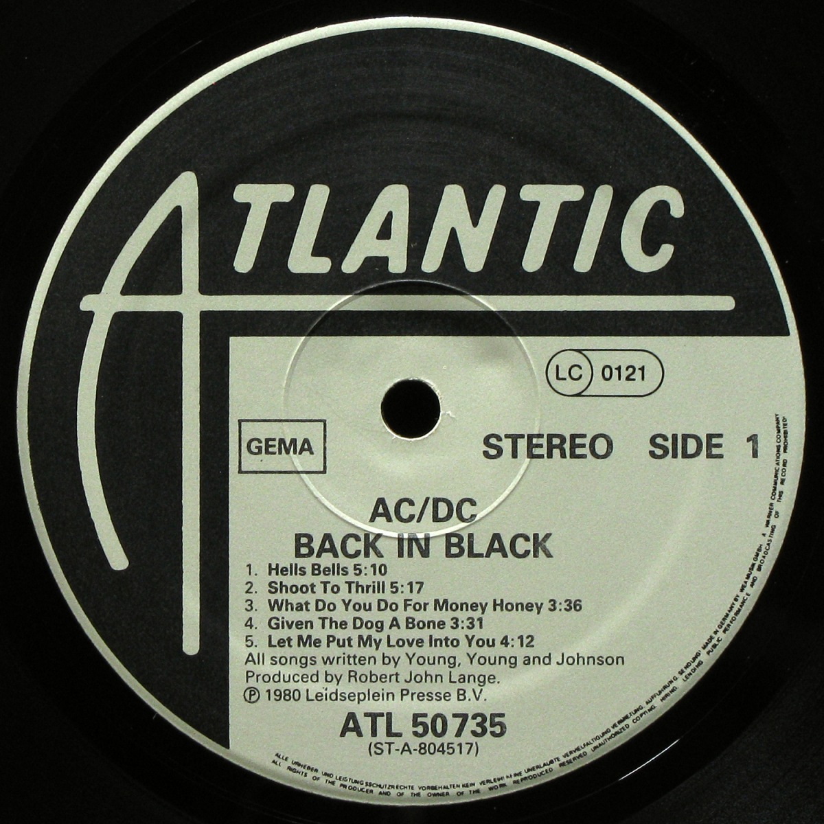 LP AC/DC — Back In Black фото 3