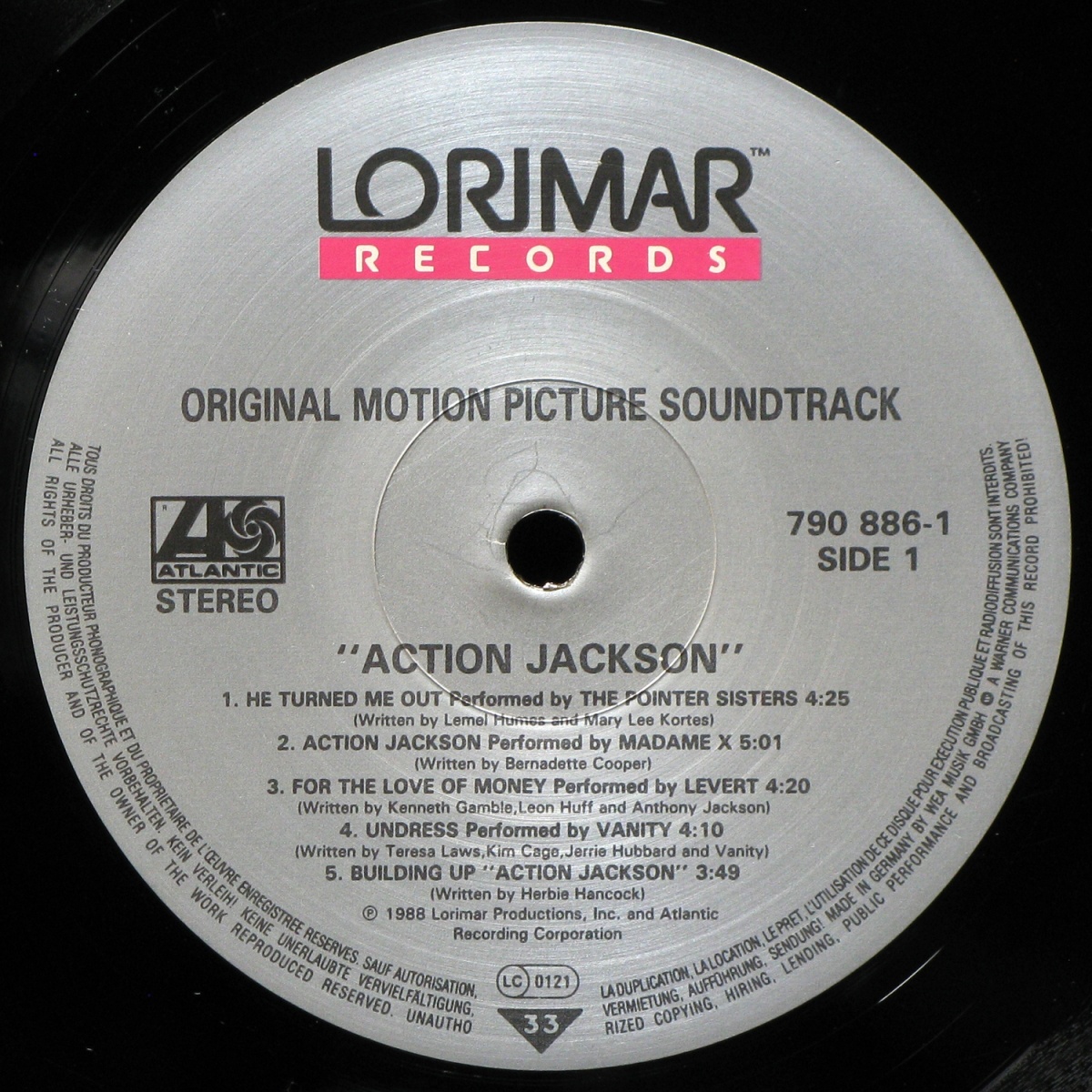 LP V/A — Action Jackson (Original Motion Picture Soundtrack) фото 2