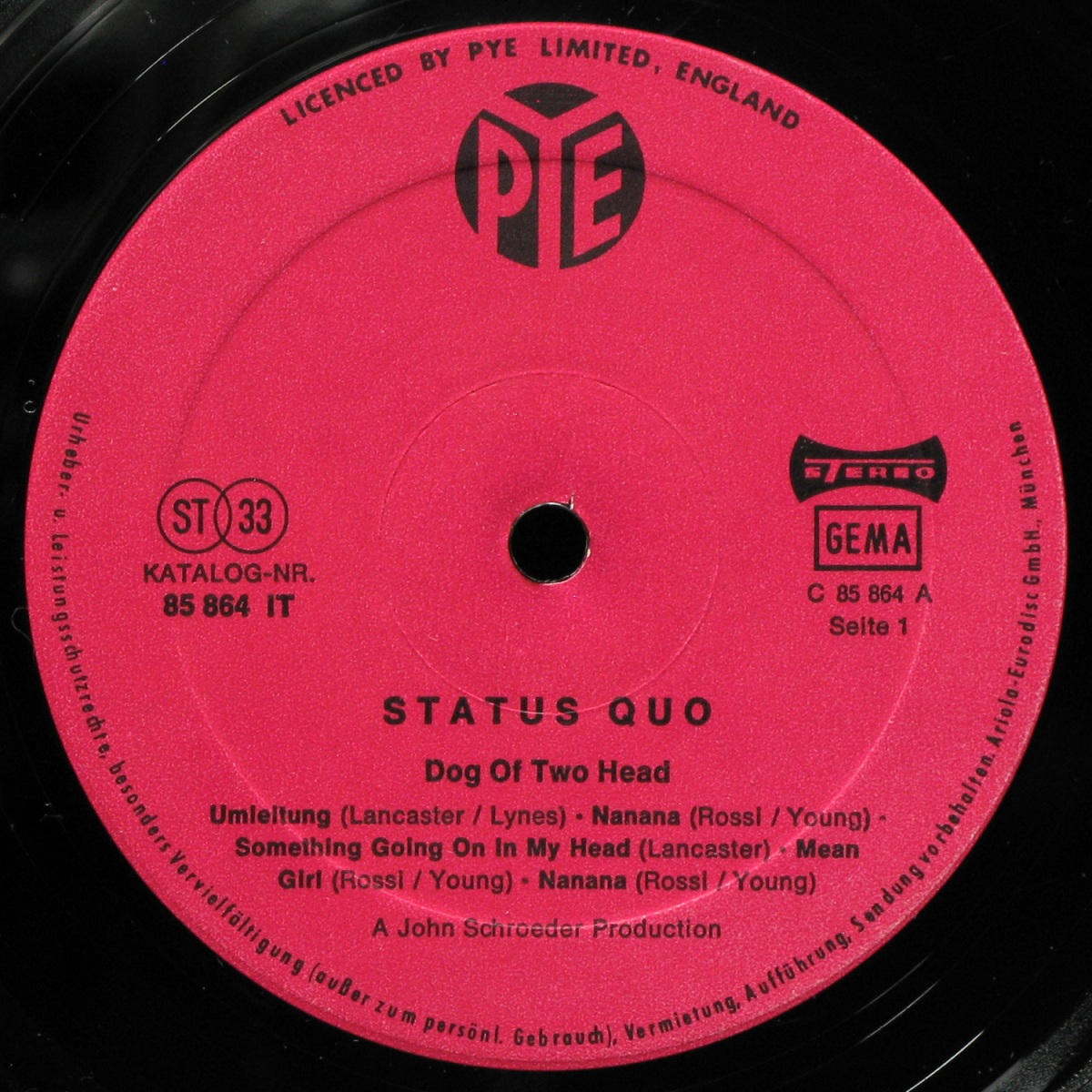 LP Status Quo — Dog Of Two Head фото 2