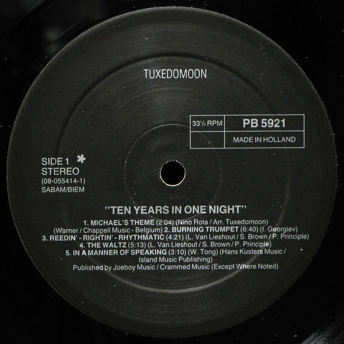 LP Tuxedomoon — Ten Years In One Night (Live) (2LP) фото 3