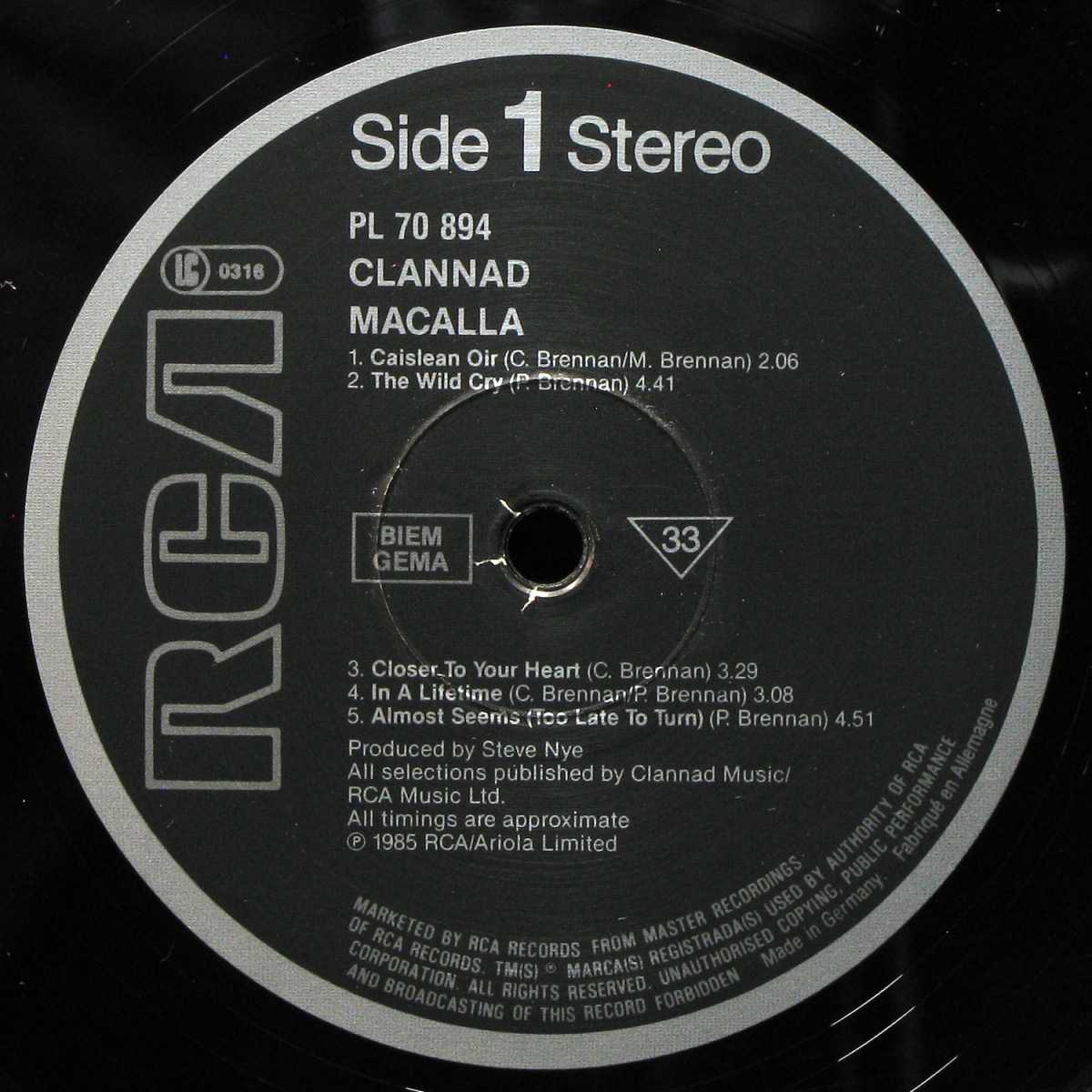 LP Clannad — Macalla фото 2