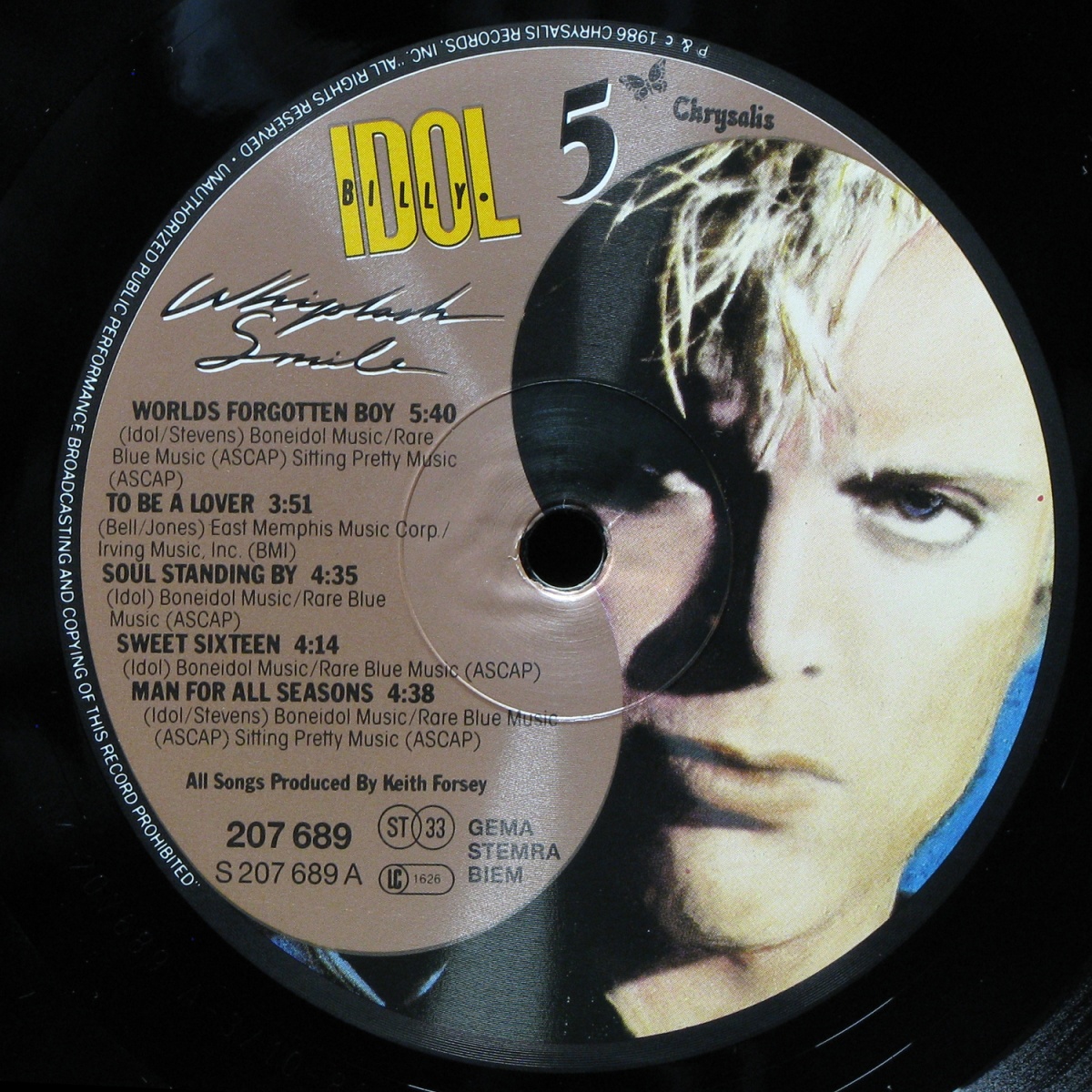 LP Billy Idol — Whiplash Smile фото 2