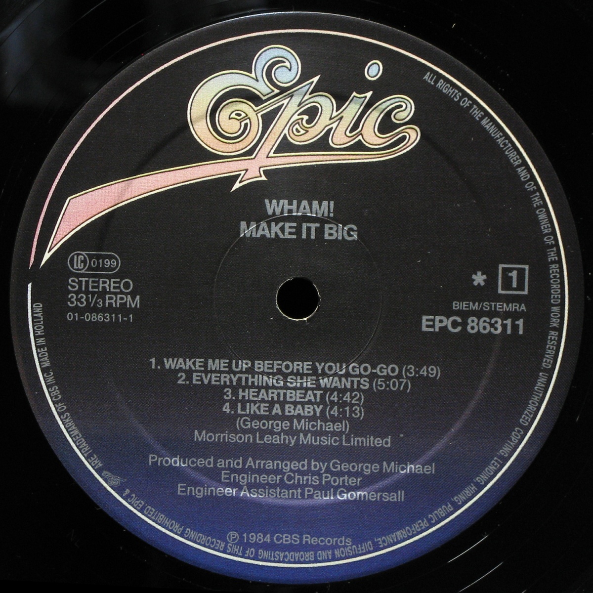 LP Wham! — Make It Big фото 2