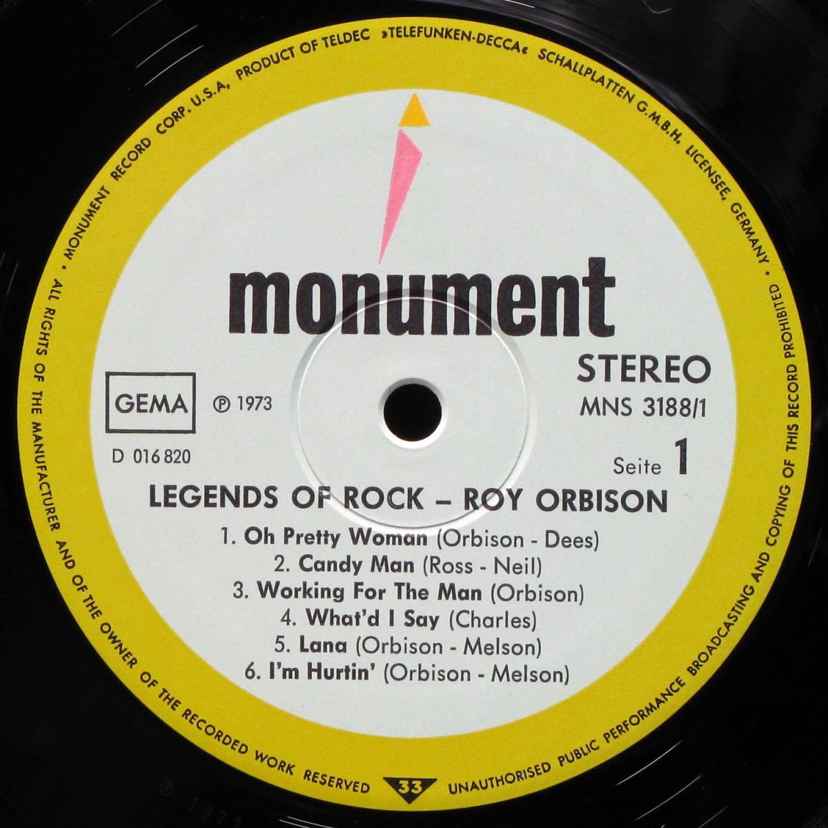 LP Roy Orbison — Legends Of Rock (2LP) фото 2