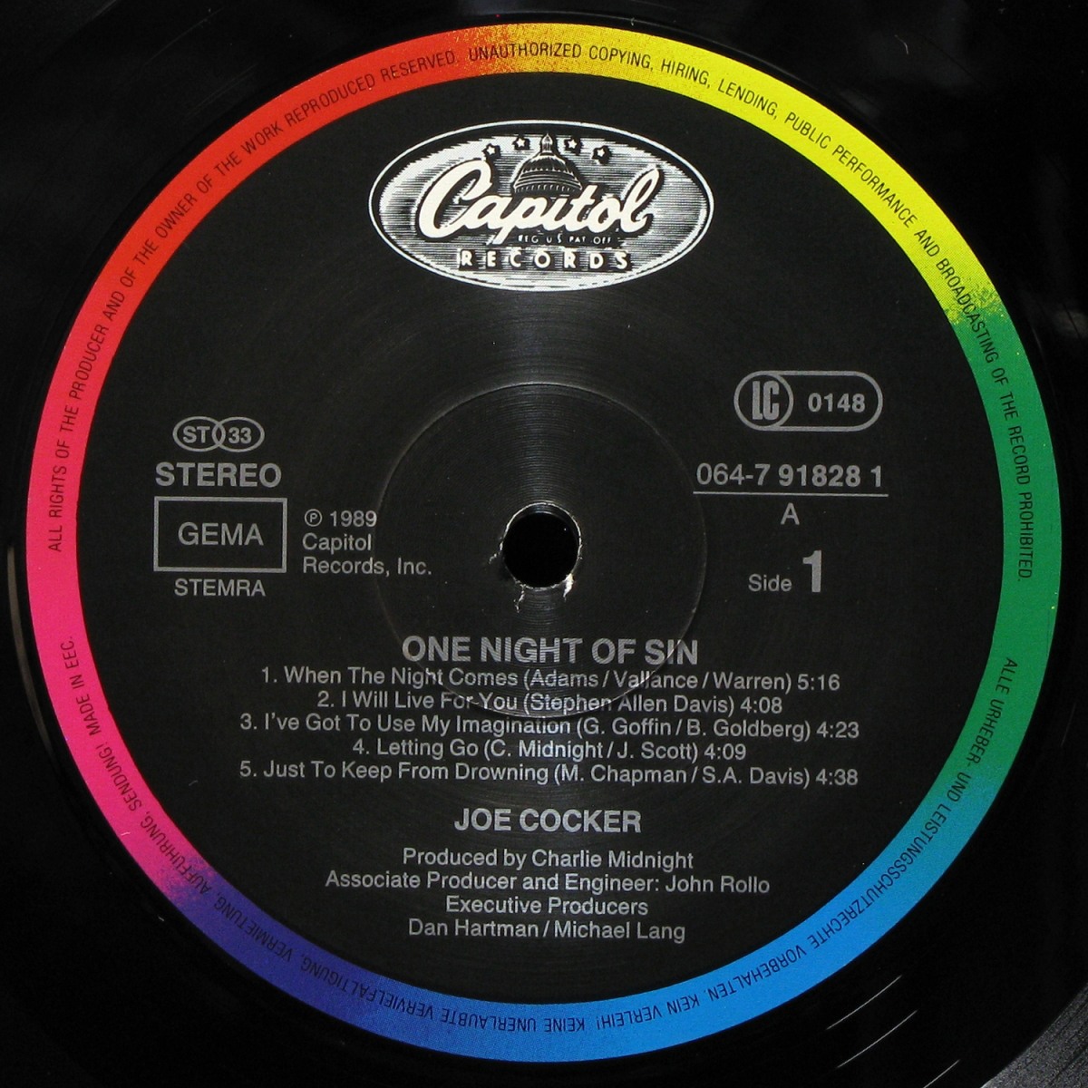 LP Joe Cocker — One Night Of Sin фото 2