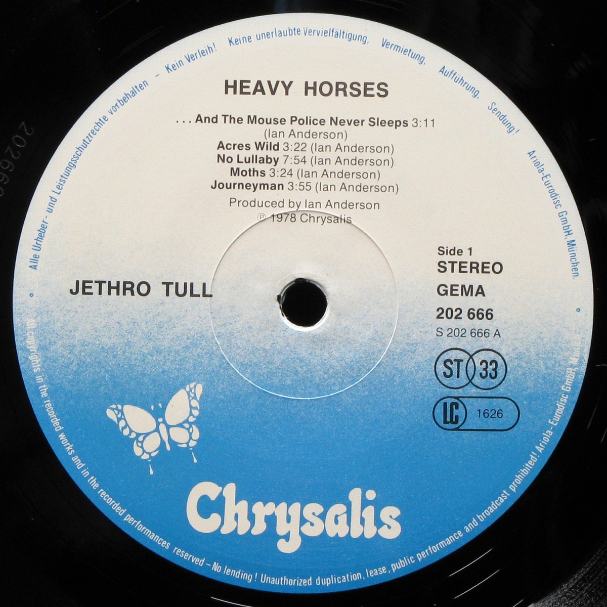 LP Jethro Tull — Heavy Horses фото 2