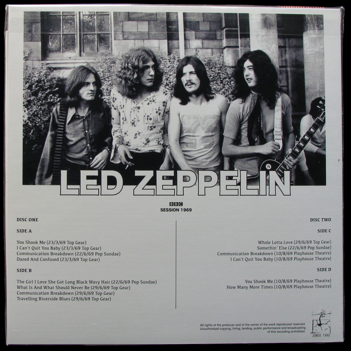 LP Led Zeppelin — BBC Session 1969 (2LP, coloured vinyl) фото 2