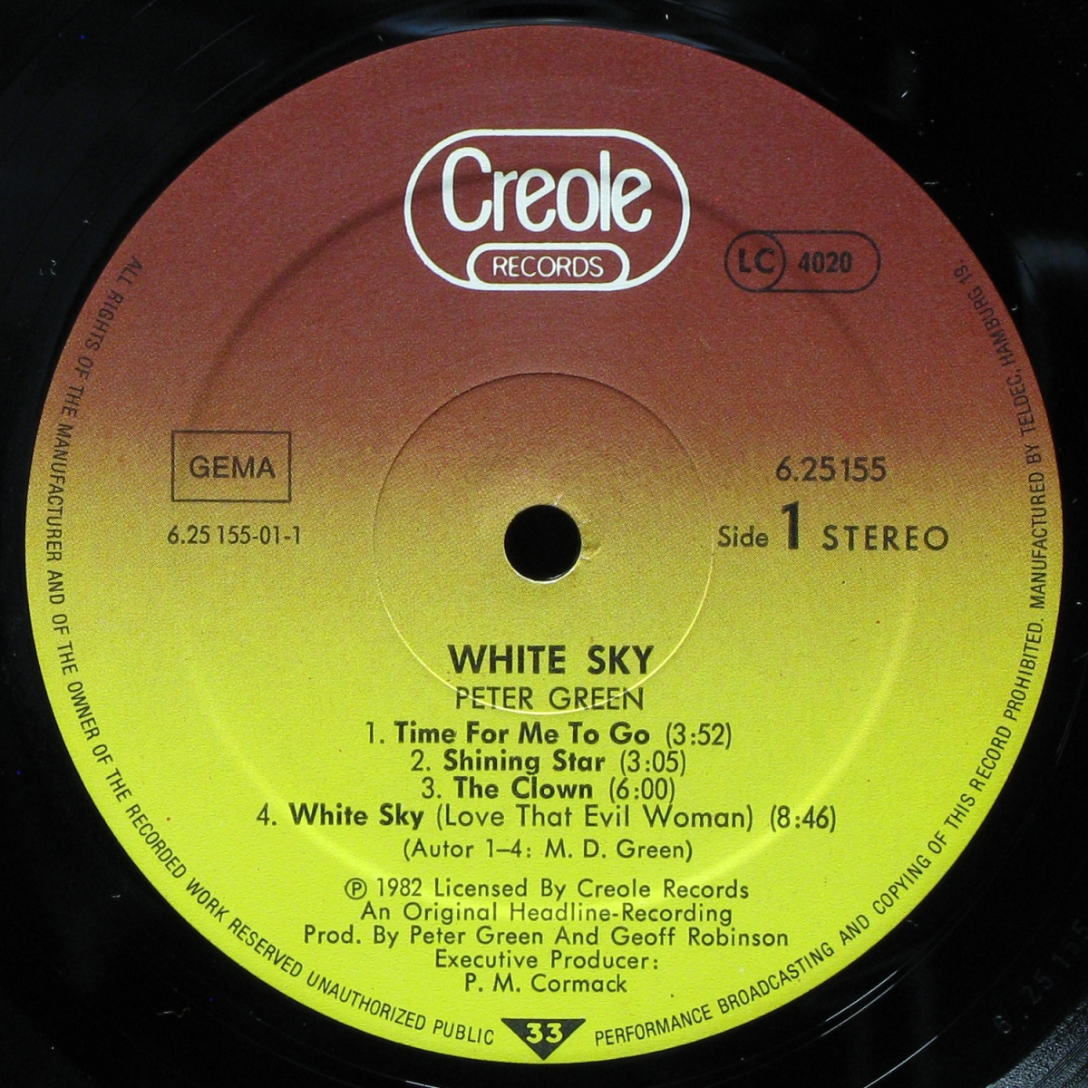 LP Peter Green — White Sky фото 3