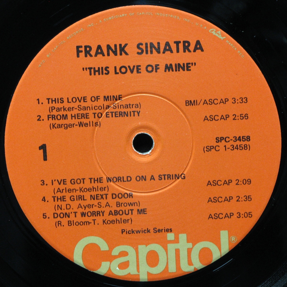 LP Frank Sinatra — This Love Of Mine фото 3