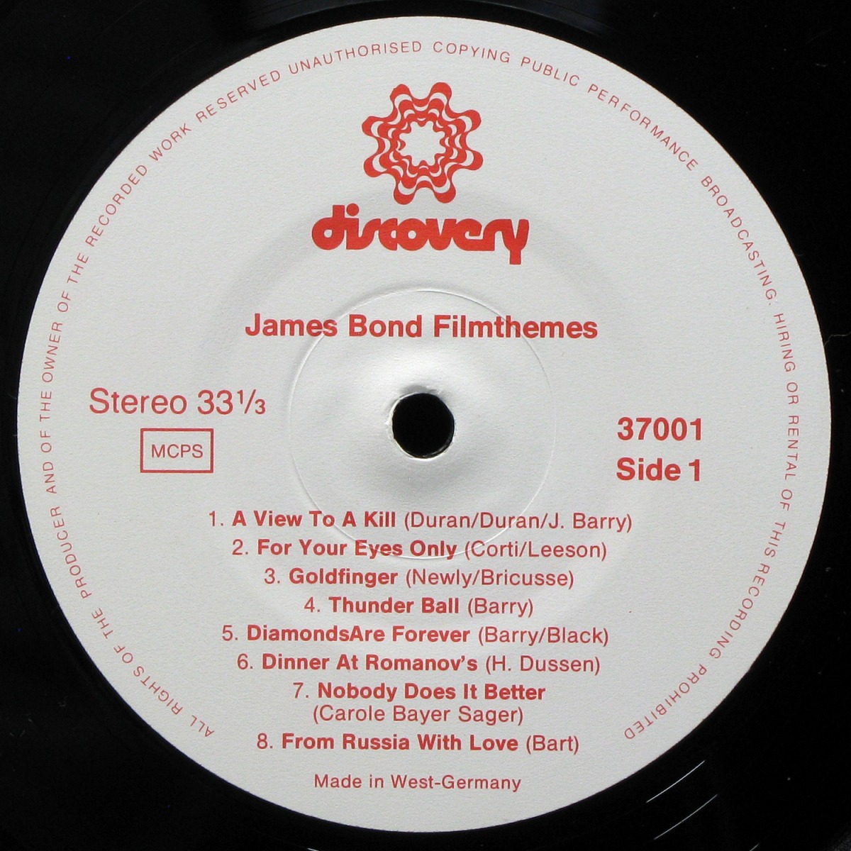 LP Studio London Oarchestra — 16 James Bond Film Themes фото 2