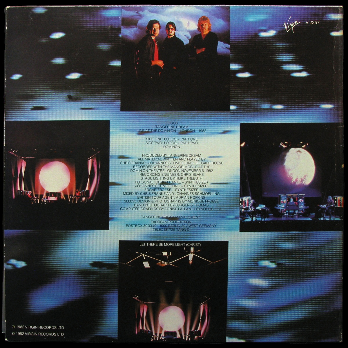 LP Tangerine Dream — Logos - Live At The Dominion London 1982 фото 2