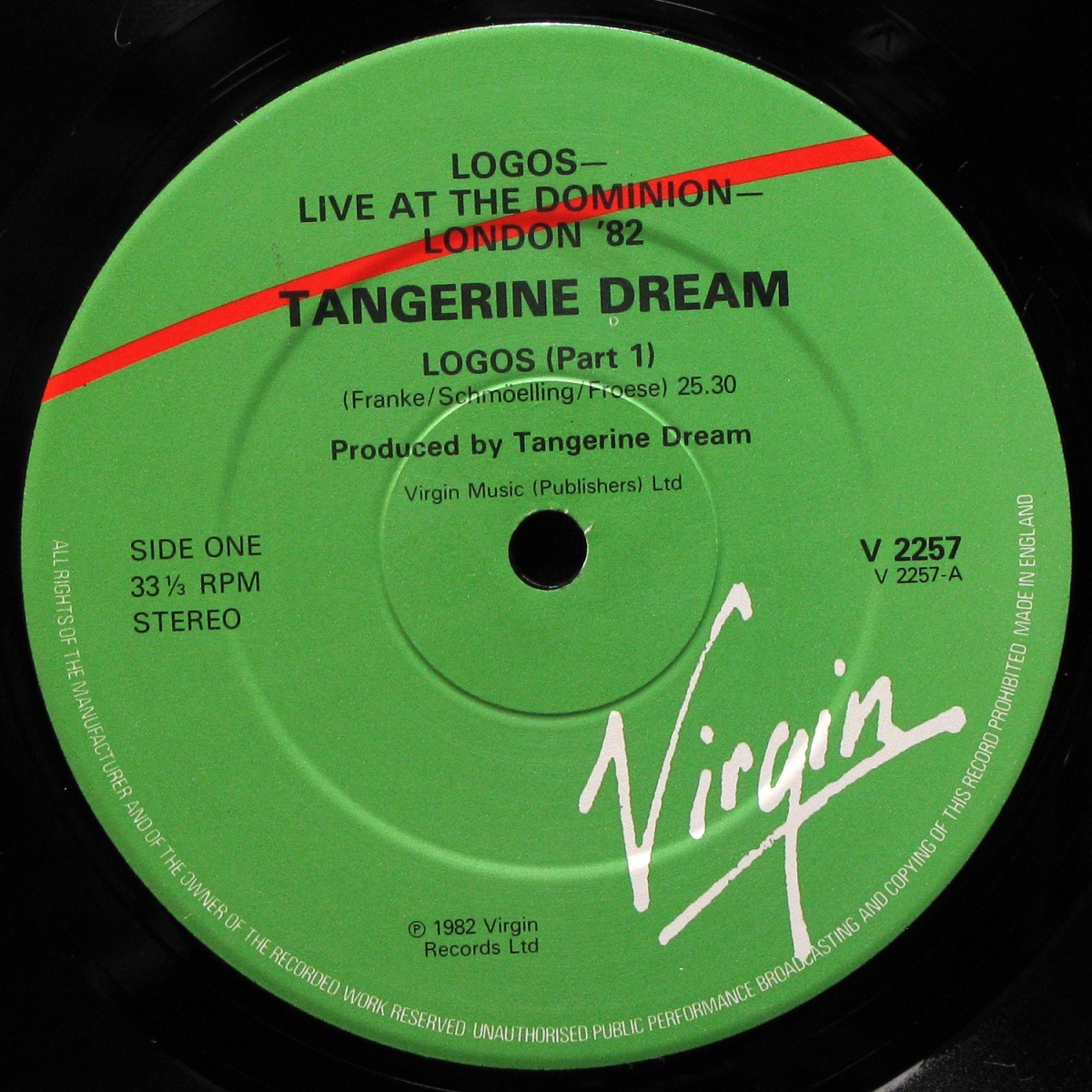 LP Tangerine Dream — Logos - Live At The Dominion London 1982 фото 3