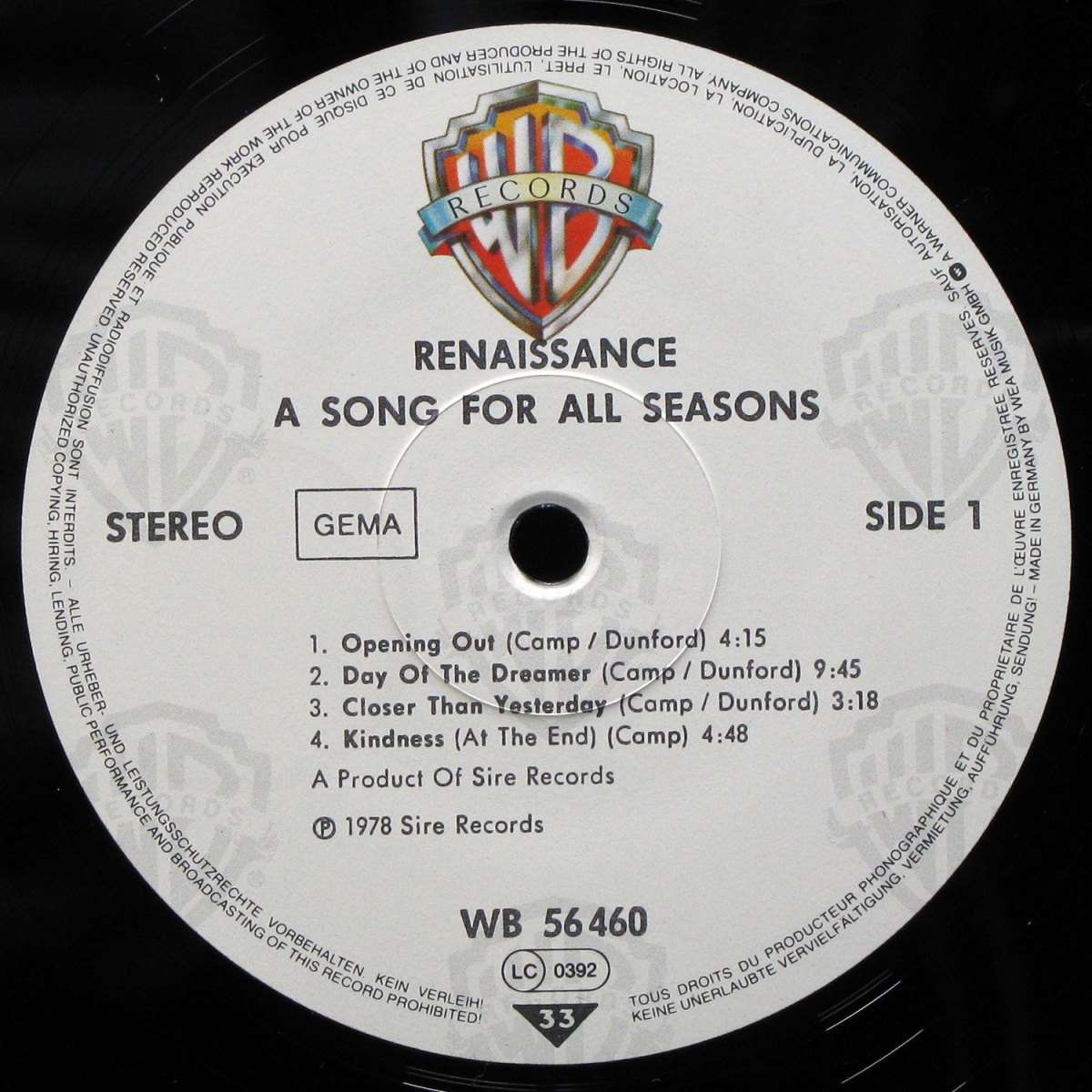 LP Renaissance — A Song For All Seasons фото 2