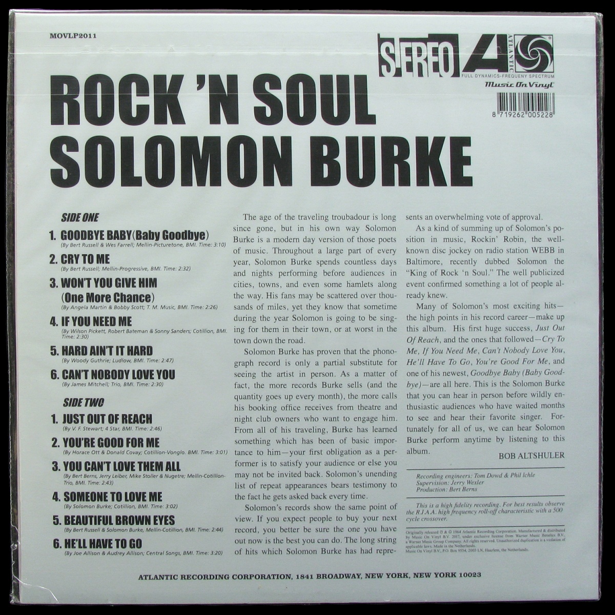 LP Solomon Burke — Rock 'N Soul фото 2