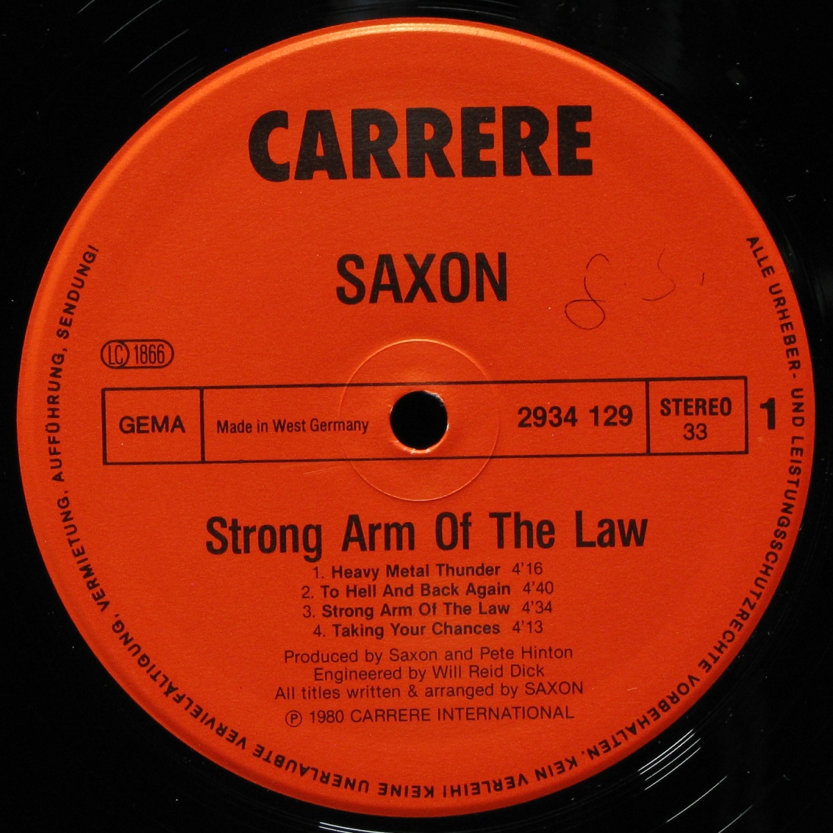 LP Saxon — Strong Arm Of The Law фото 2