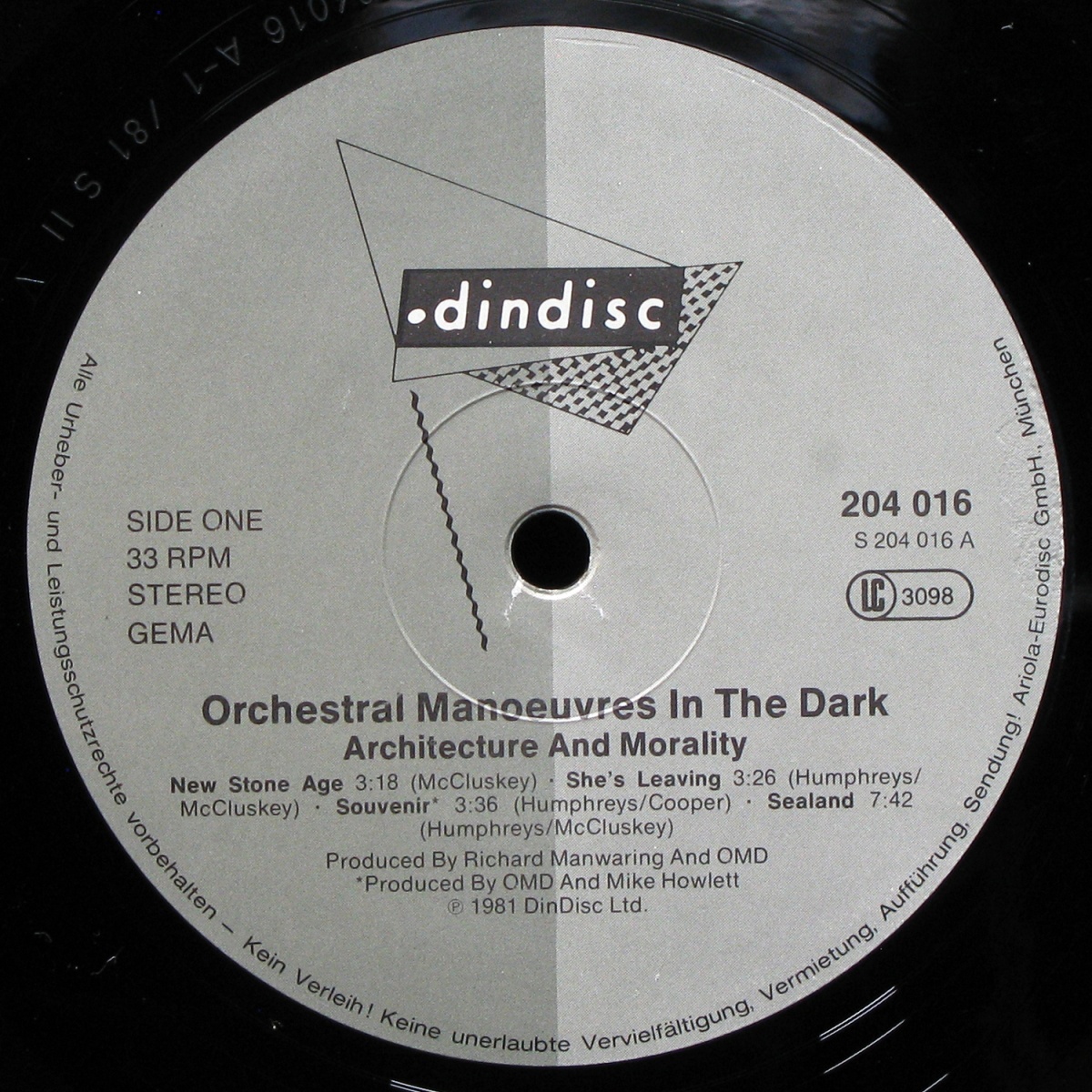 LP Orchestral Manoeuvres In The Dark — Architecture & Morality фото 2