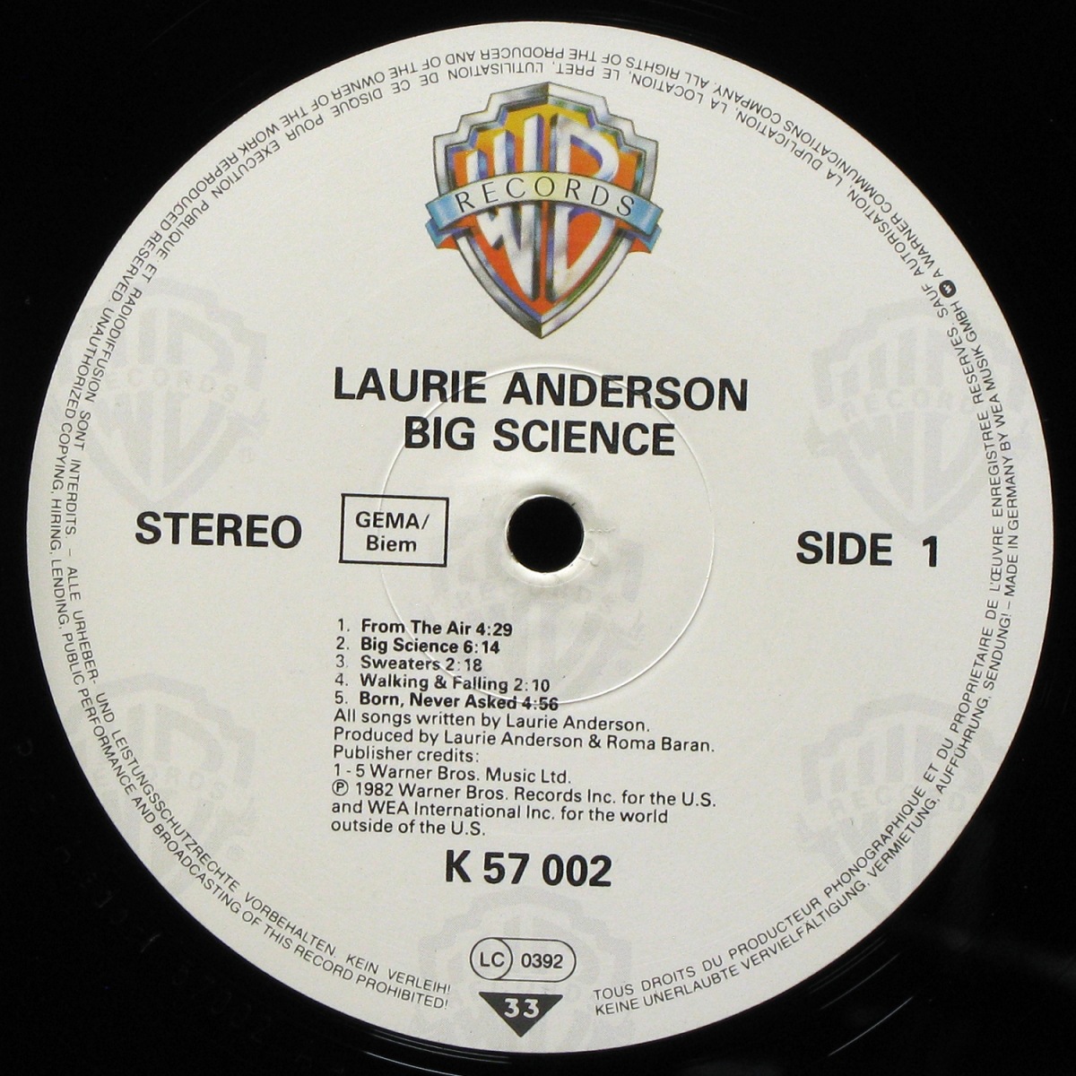 LP Laurie Anderson — Big Science фото 2