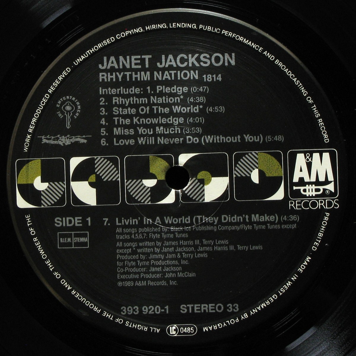 LP Janet Jackson — Rhythm Nation 1814 фото 2