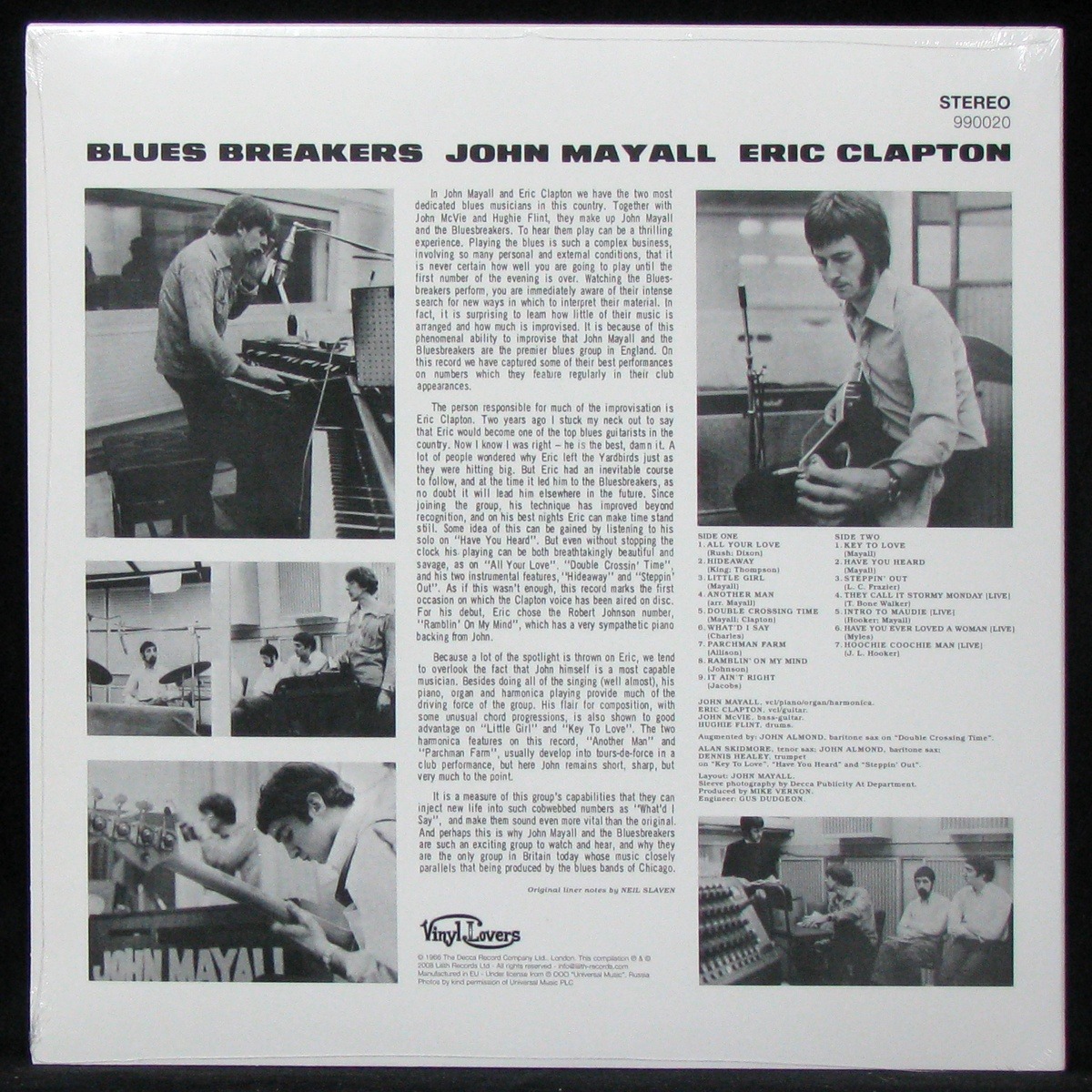 LP John Mayall / Eric Clapton — Blues Breakers (coloured vinyl) фото 2