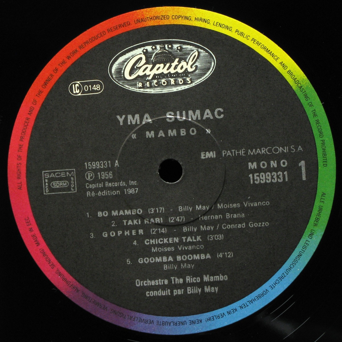 LP Yma Sumac — Mambo! (mono) фото 3