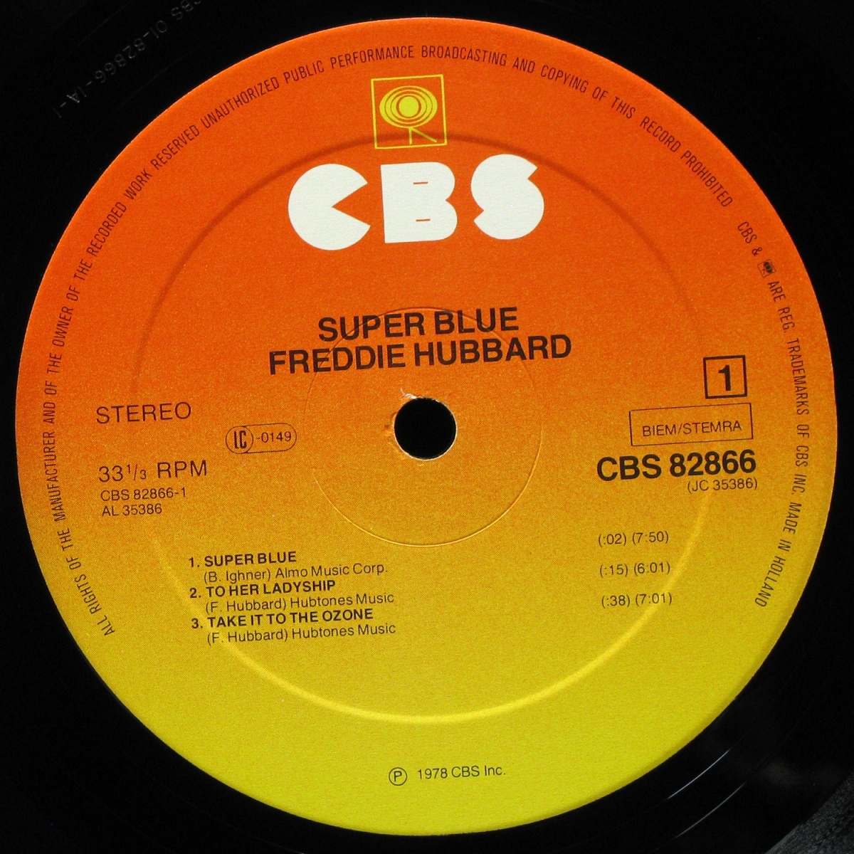 LP Freddie Hubbard — Super Blue фото 2