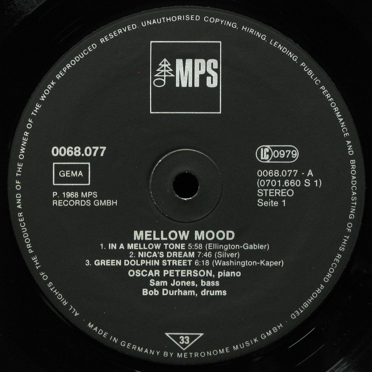 LP Oscar Peterson — Mellow Mood фото 2