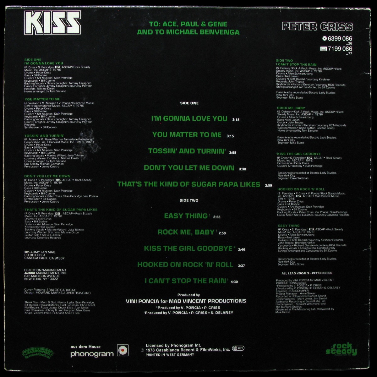 LP Kiss — Peter Criss фото 2