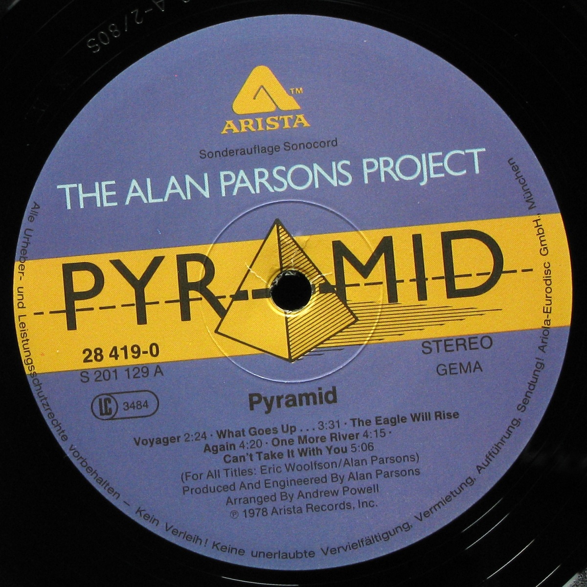 LP Alan Parsons Project — Pyramid (club edition) фото 2