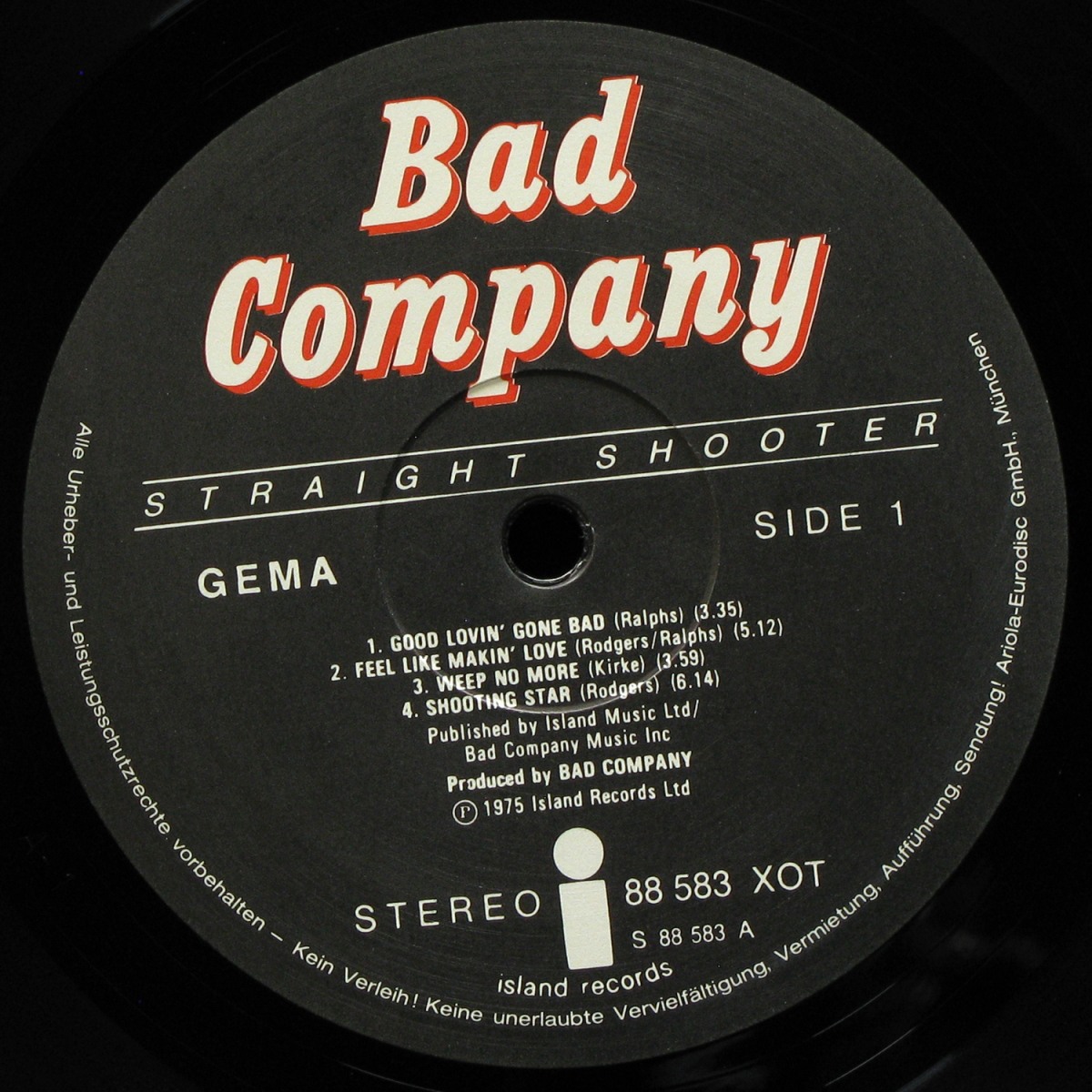 LP Bad Company — Straight Shooter фото 2