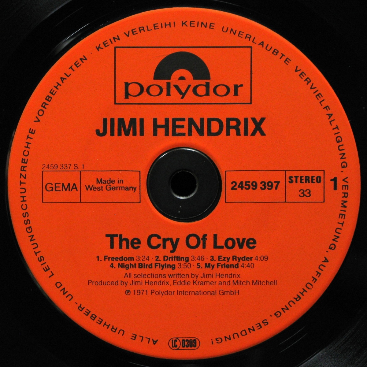 LP Jimi Hendrix — Cry Of Love фото 3