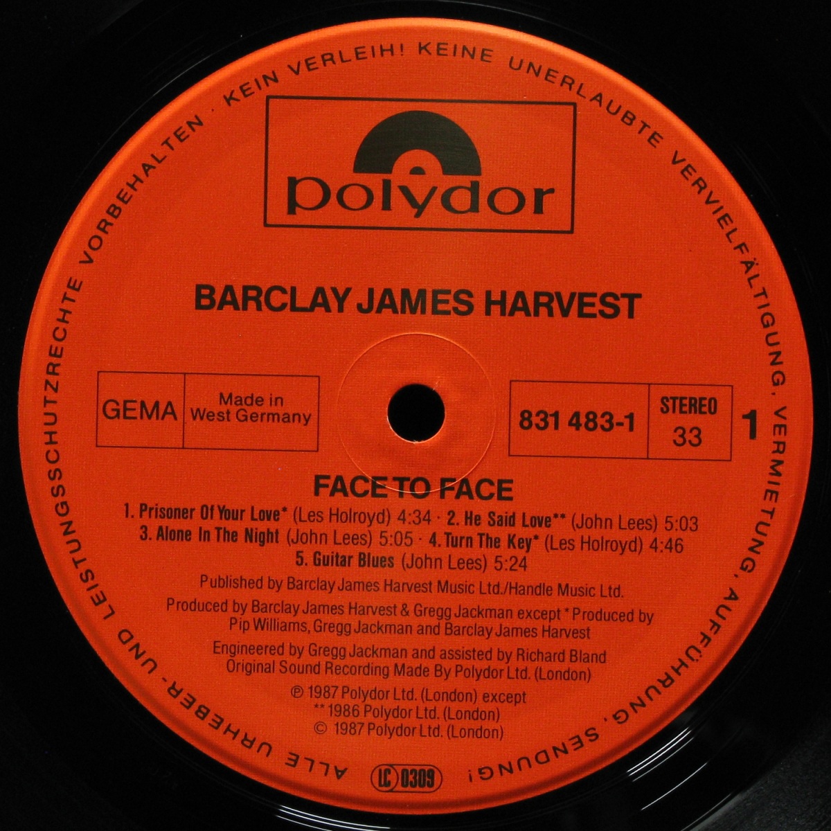 LP Barclay James Harvest — Face To Face фото 2