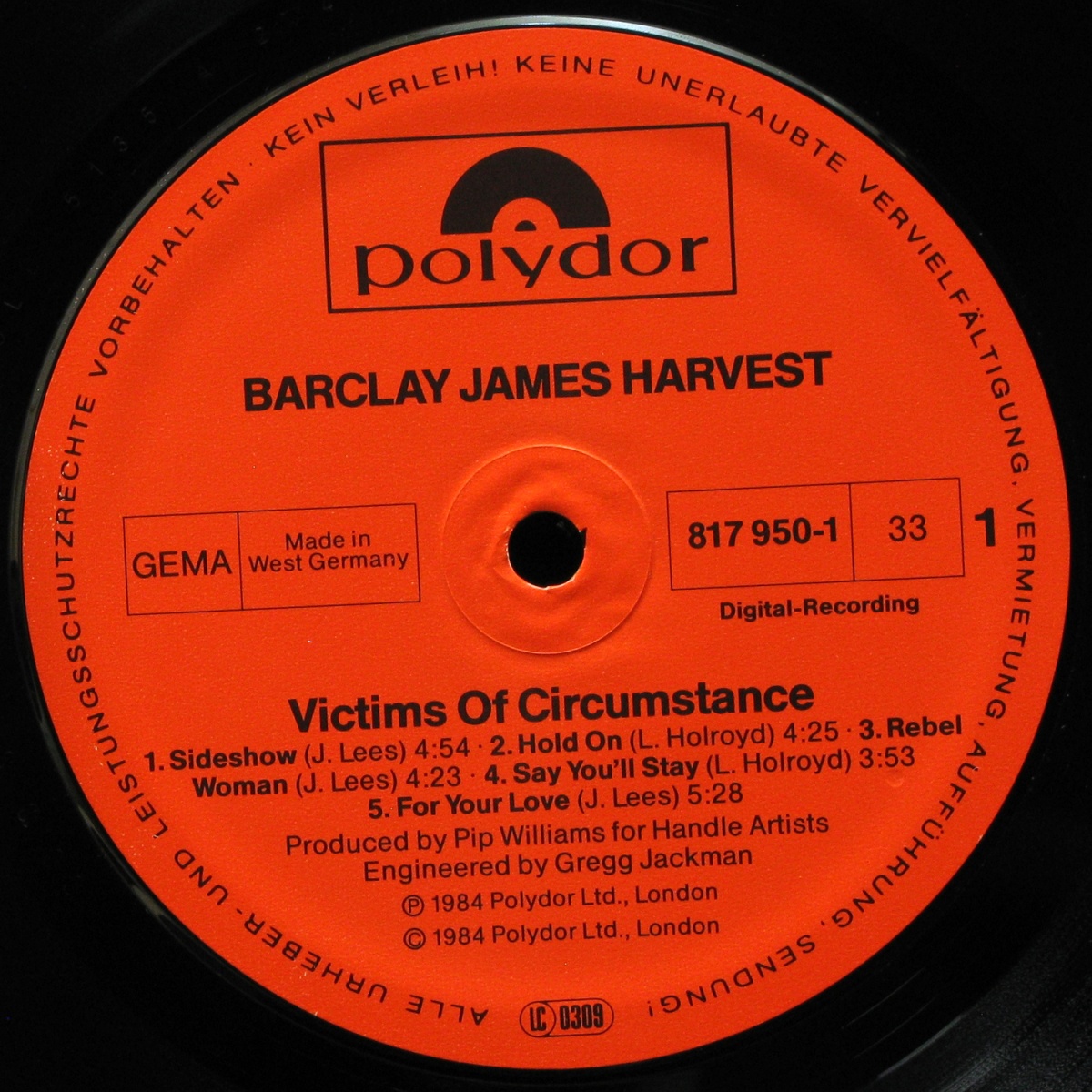 LP Barclay James Harvest — Victims Of Circumstance фото 2