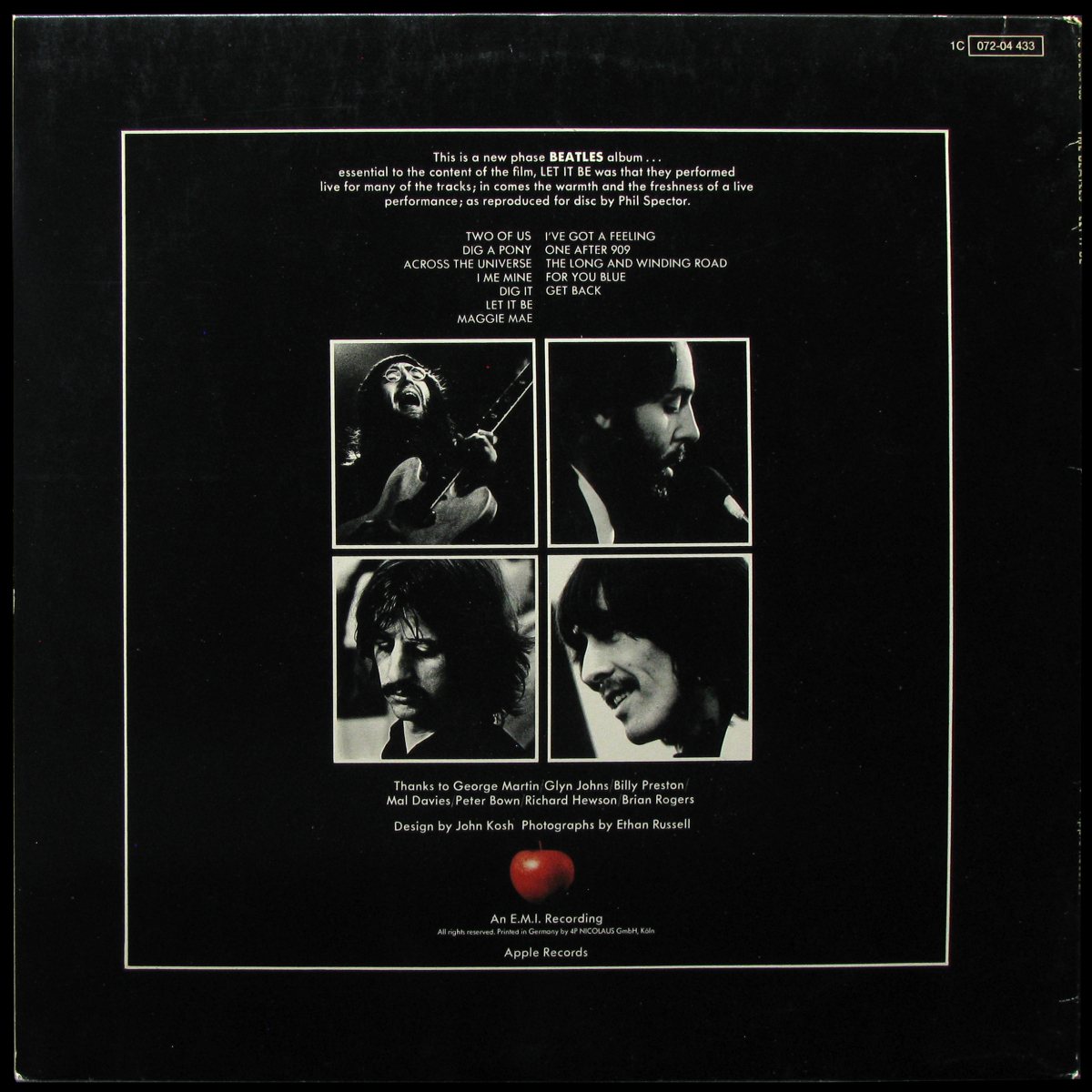 LP Beatles — Let It Be фото 2