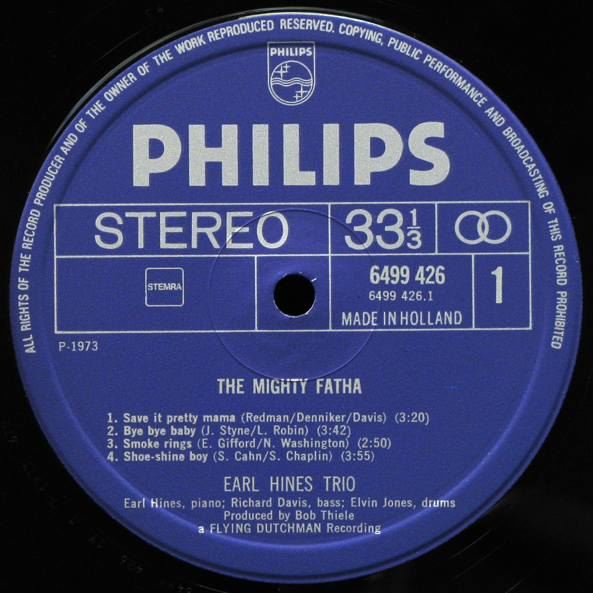 LP Earl Hines Trio — Mighty Fatha (2LP) фото 2