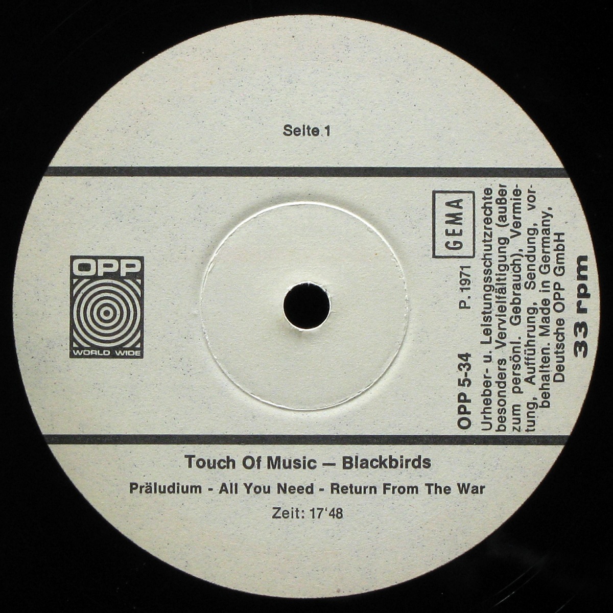 LP Blackbirds — Touch Of Music фото 3