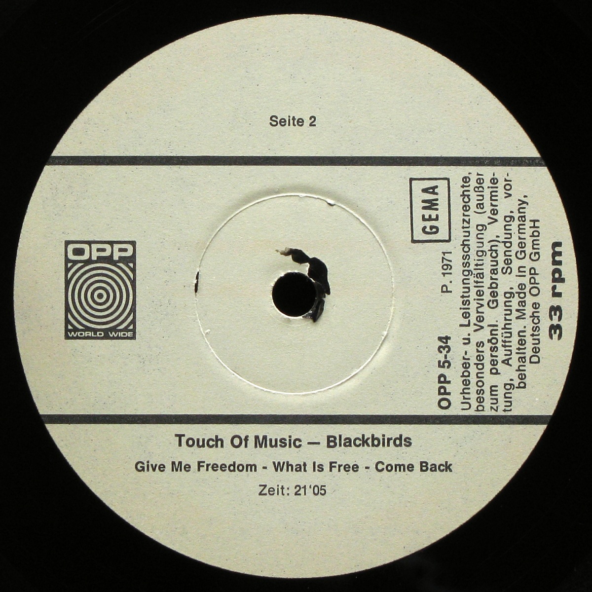 LP Blackbirds — Touch Of Music фото 4