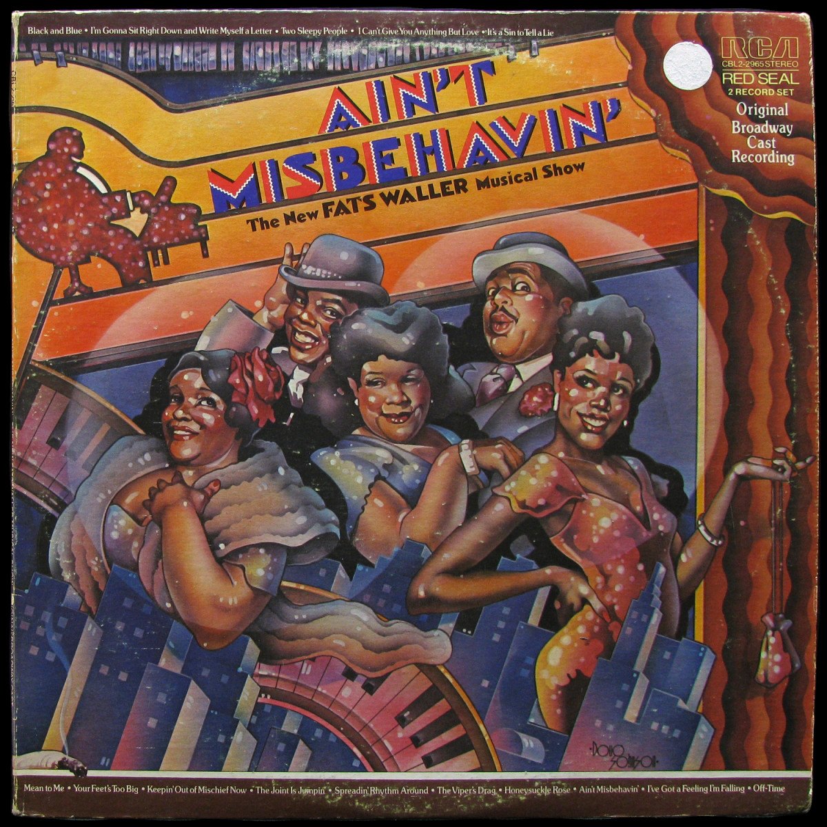 LP Ain't Misbehavin' Original Broadway Cast — New Fats Waller Musical Show (2LP) фото