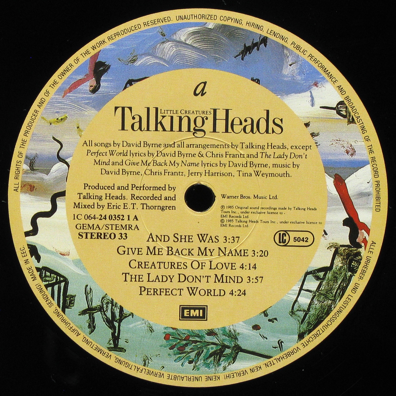 LP Talking Heads — Little Creatures фото 3