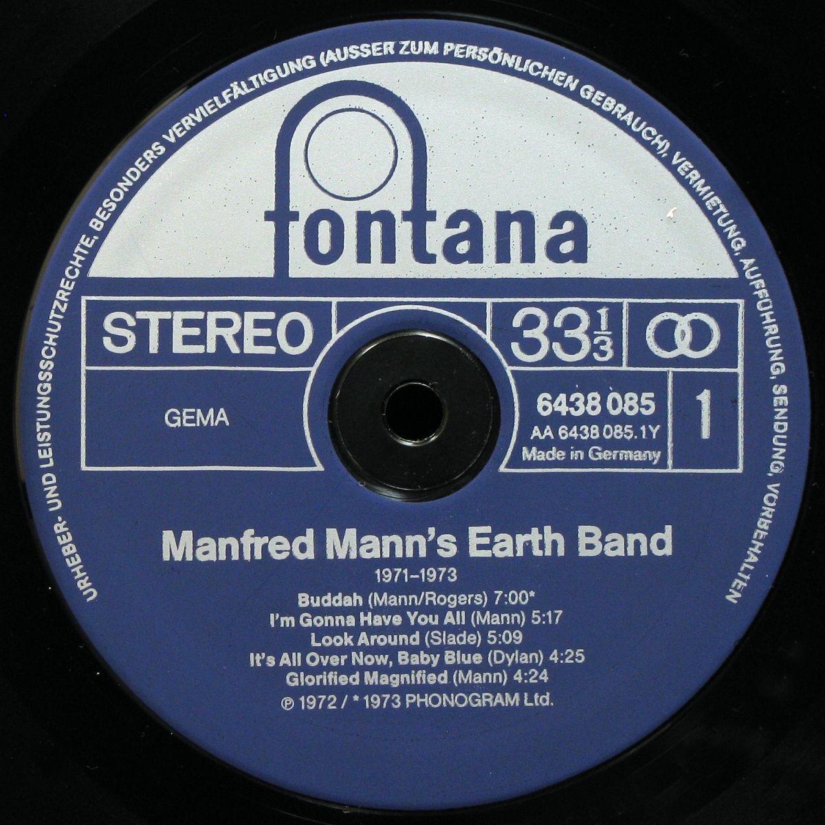 LP Manfred Mann's Earth Band — 1971 - 1973 фото 2