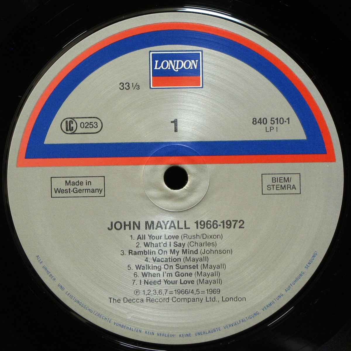 LP John Mayall — 1966-1972 ( 3LP ) фото 3