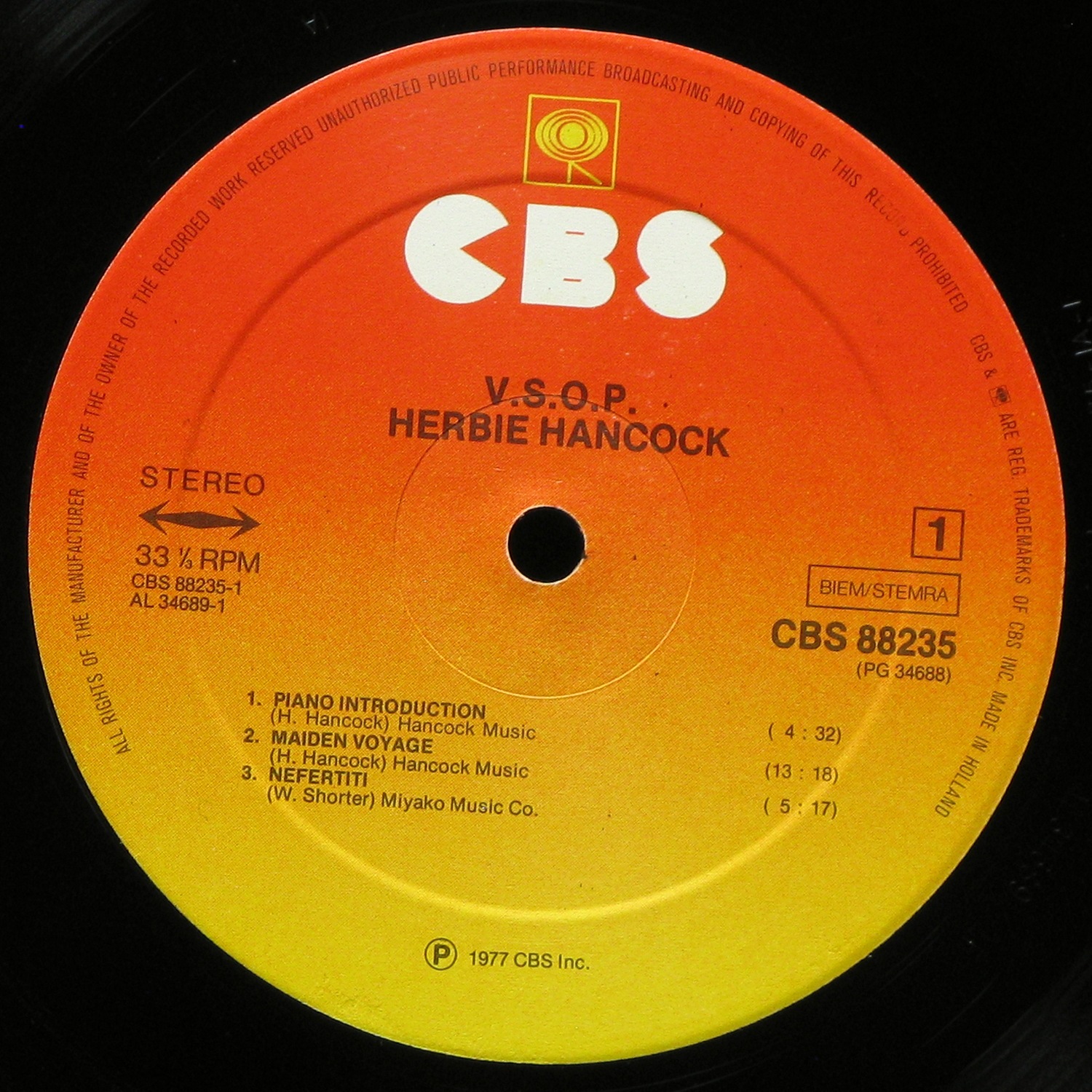 LP Herbie Hancock — V.S.O.P. (2LP) фото 2