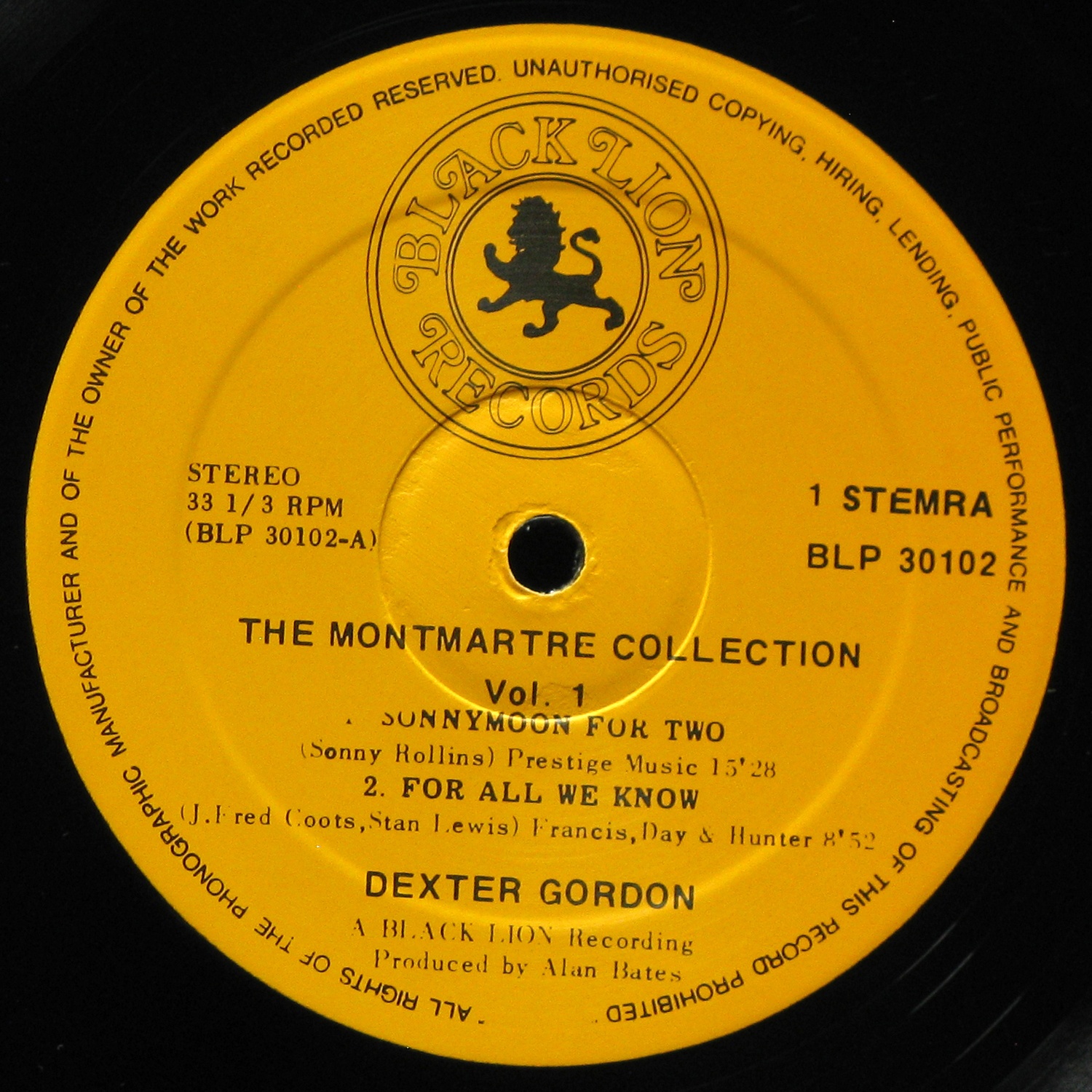 LP Dexter Gordon — Montmartre Collection Vol. 1 фото 2