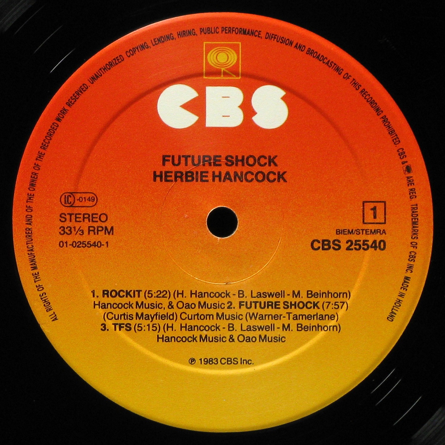 LP Herbie Hancock — Future Shock фото 2