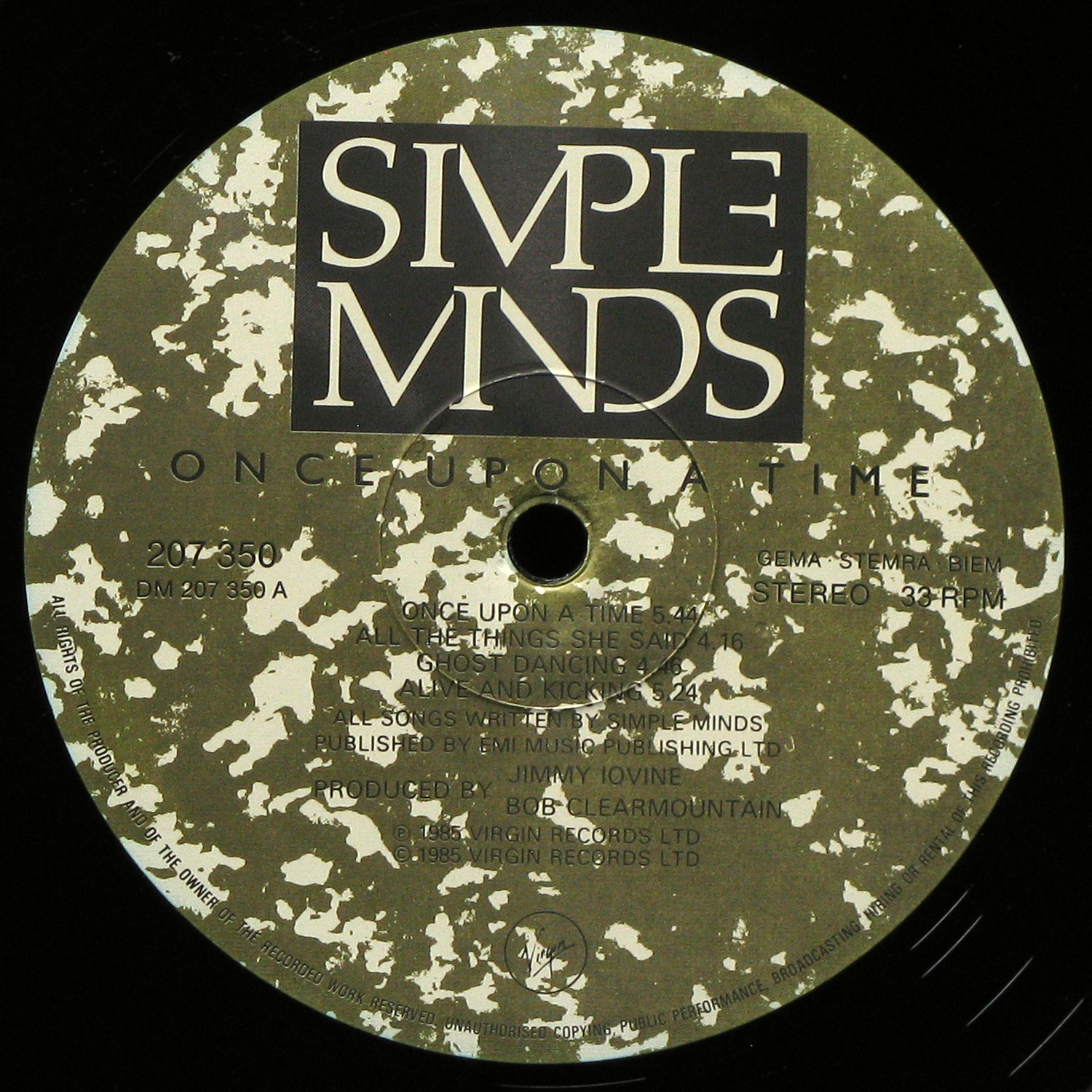 LP Simple Minds — Once Upon A Time фото 2