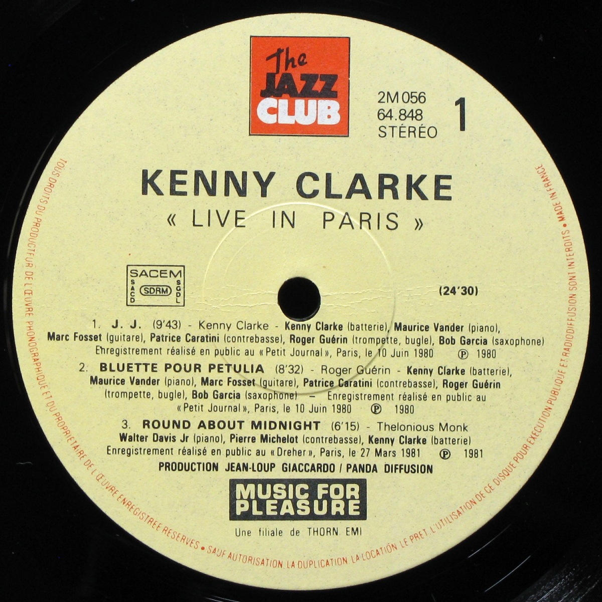 LP Kenny Clarke — Live In Paris фото 3