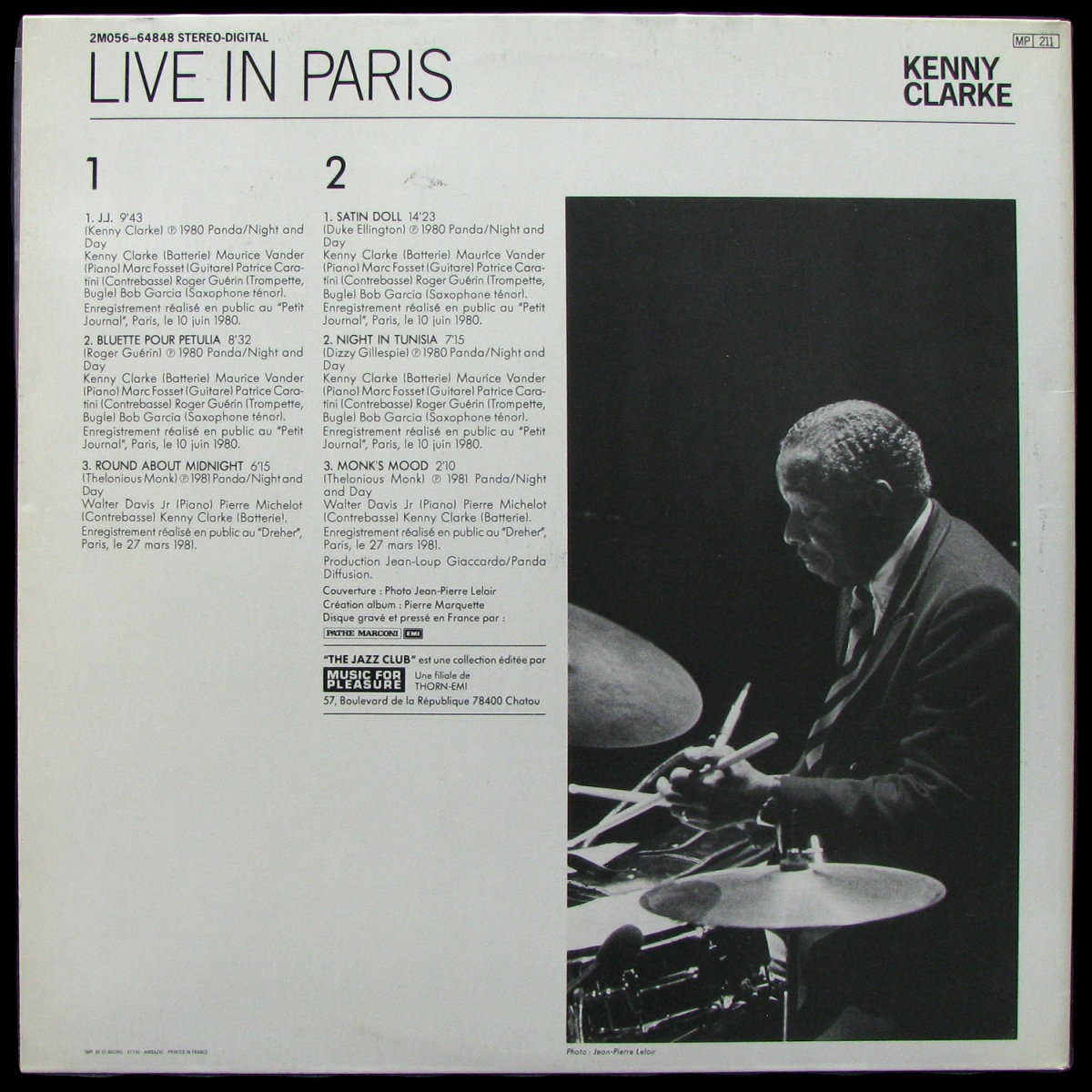 LP Kenny Clarke — Live In Paris фото 2